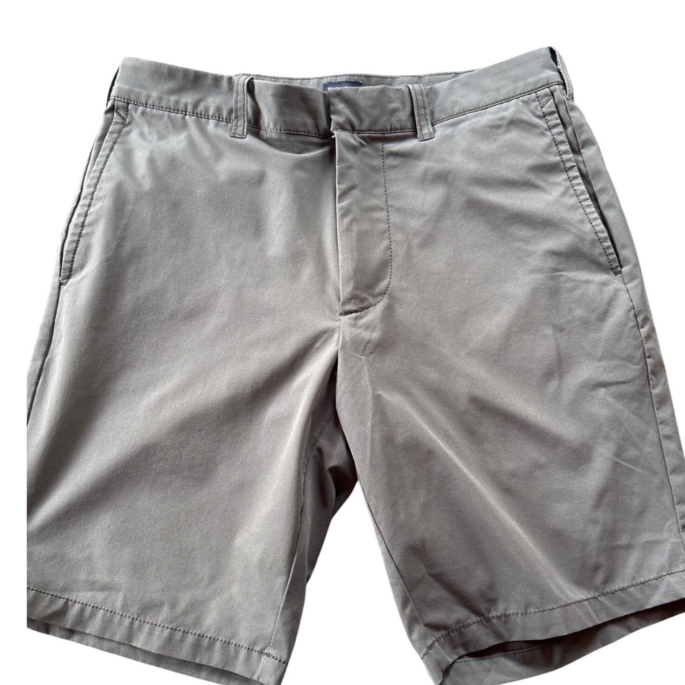 J.Crew Mens 9 Inch Inseam Chino Shorts Grey Size 29 Flat Front Cotton Blend